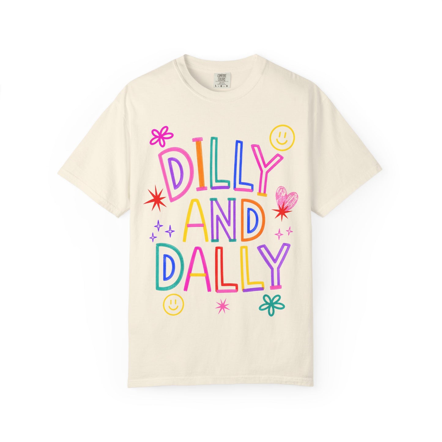 Dilly and Dally Colorful Graphic Tee