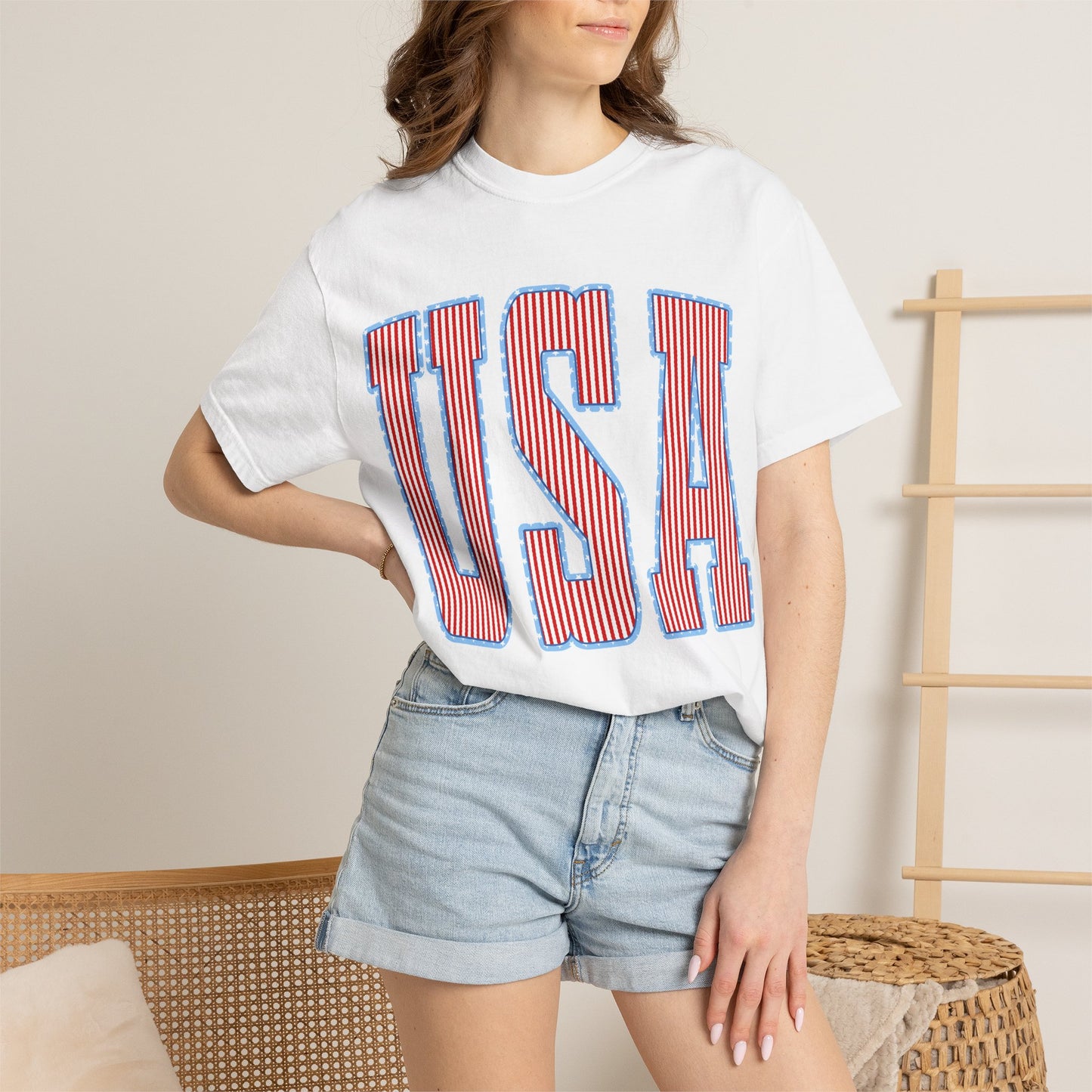 USA Stripe Patriotic Tee