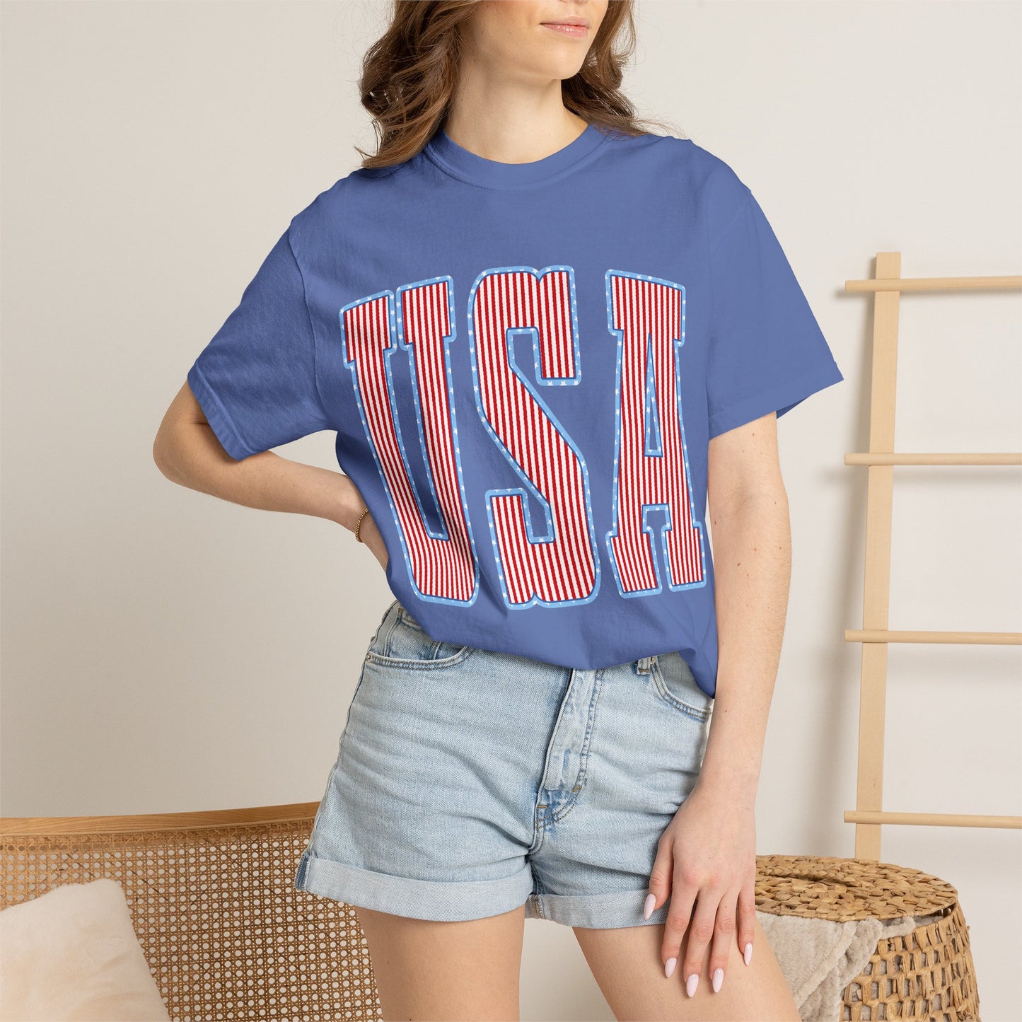 USA Stripe Patriotic Tee