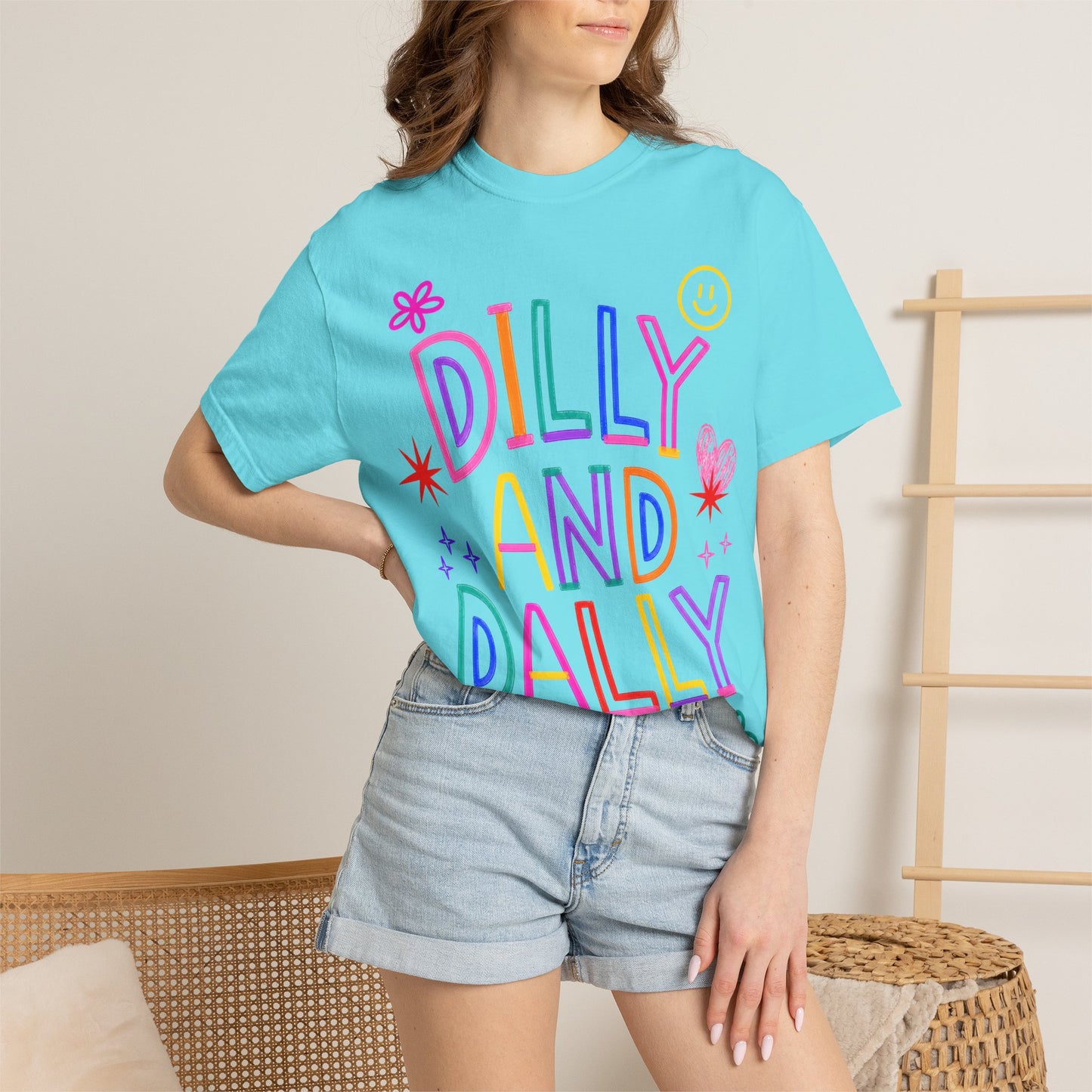 Dilly and Dally Colorful Graphic Tee