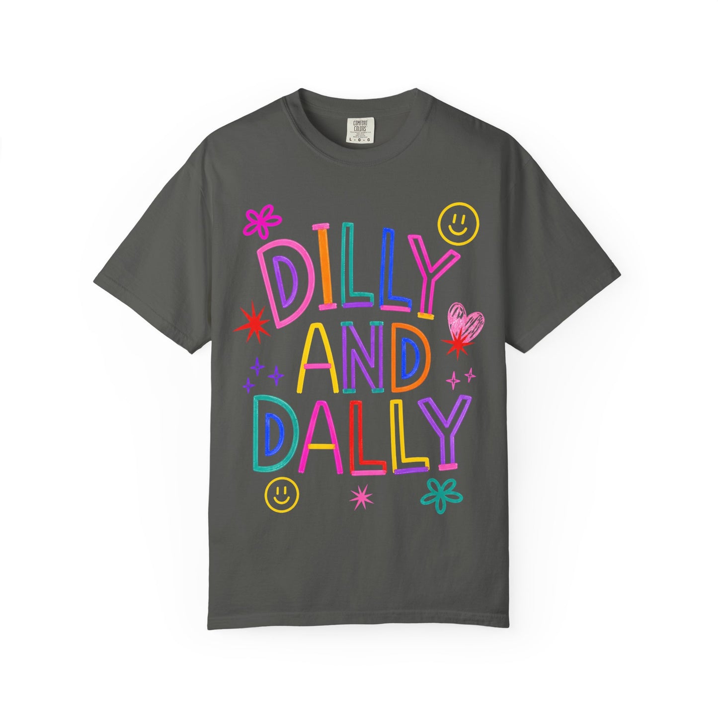 Dilly and Dally Colorful Graphic Tee