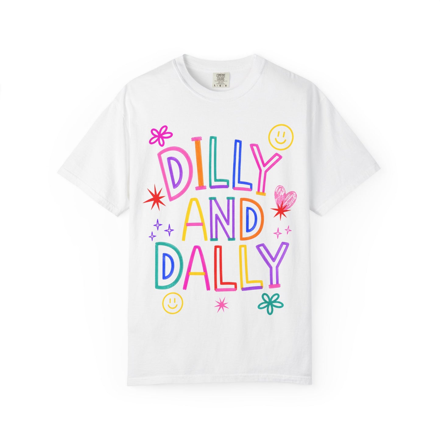 Dilly and Dally Colorful Graphic Tee