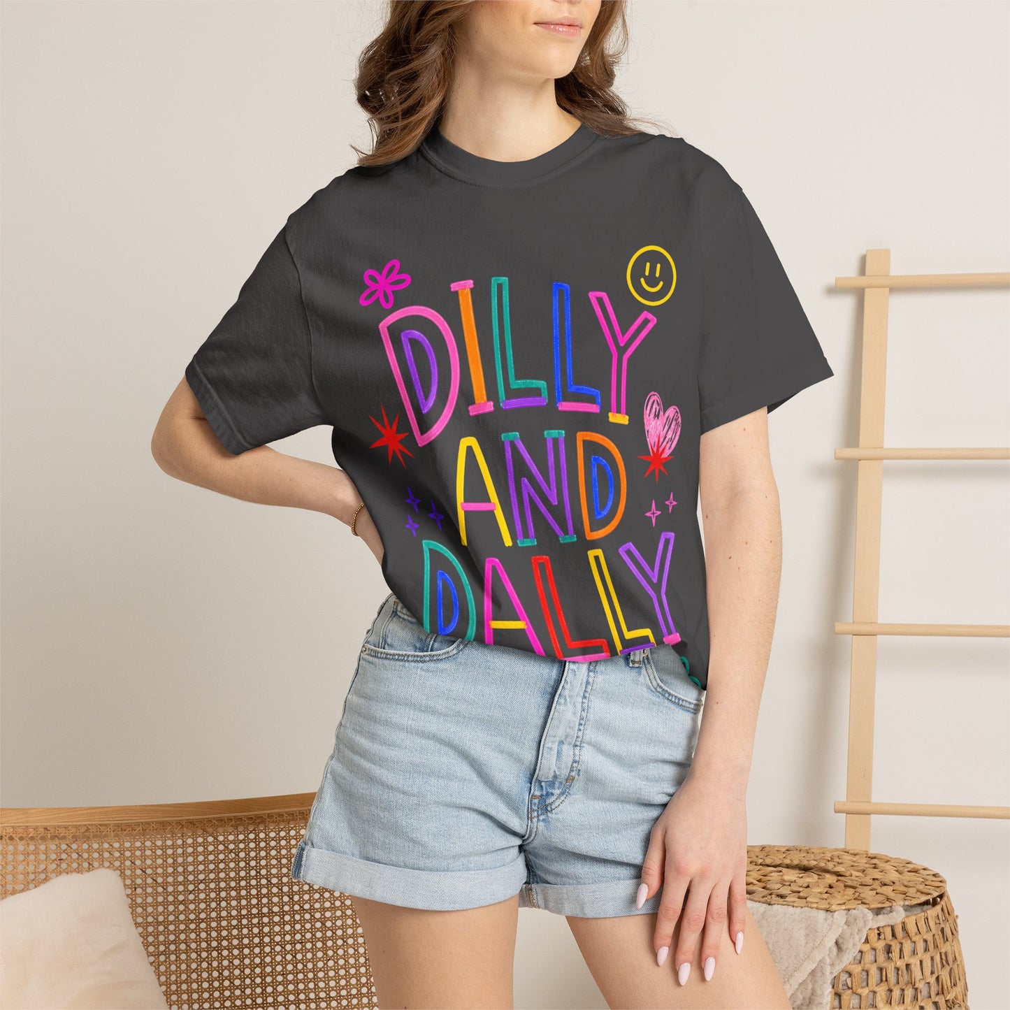 Dilly and Dally Colorful Graphic Tee