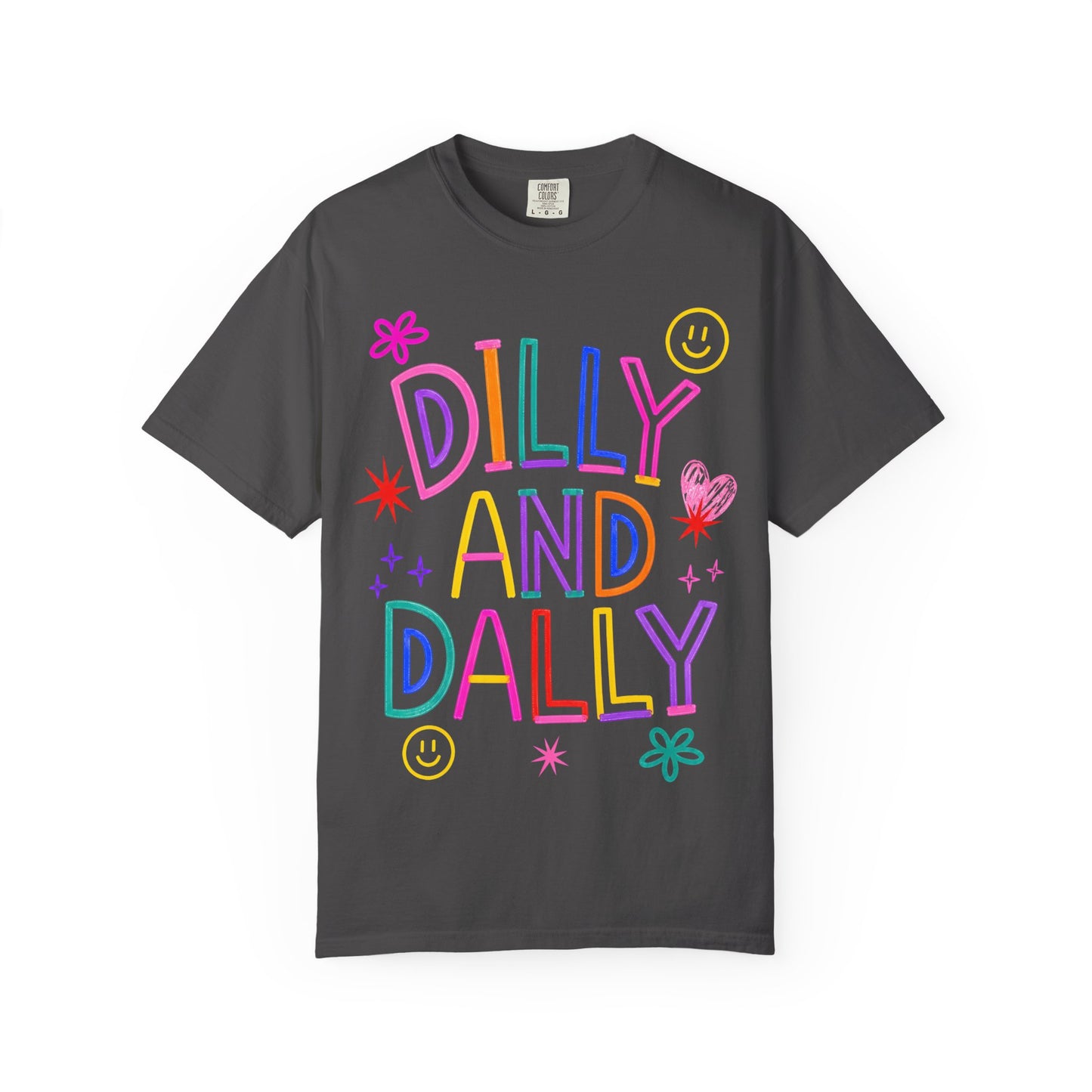 Dilly and Dally Colorful Graphic Tee