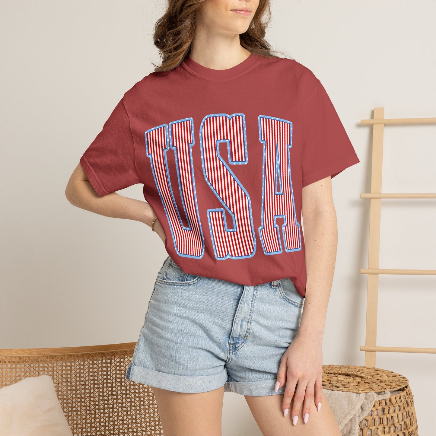 USA Stripe Patriotic Tee